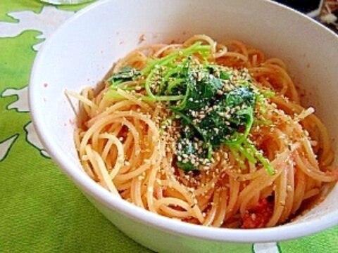 みつばが香る★明太子スパゲッティ